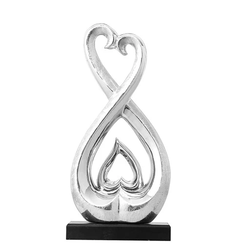 WEIDILIDU Ceramic Statue - Silver Statue - Pottery Decoration Sculpture - Creative Modern Home Office Decoration Collection Souvenir (Silver 3434)