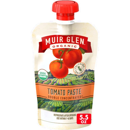 Muir Glen Organic Tomato Paste in Resealable Pouch, 5.5 oz.