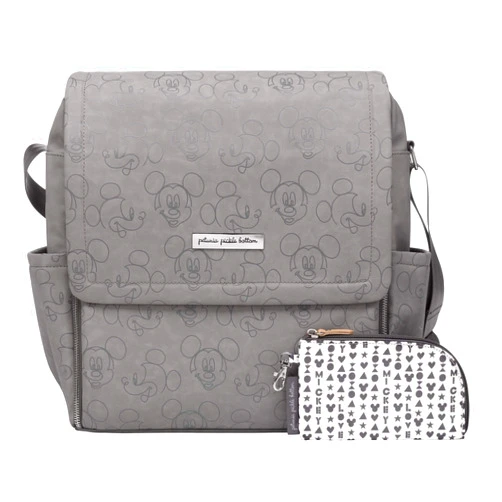 Petunia Pickle Bottom Boxy Backpack | Diaper Bag | Diaper Bag Backpack for Parents | Top-Selling Stylish Baby Bag | Sophisticated and Spacious Backpack for On The Go Moms | Disney Love Mickey Mouse