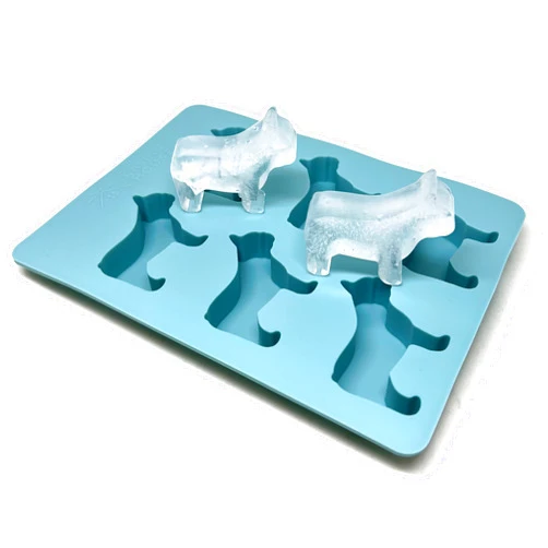 Kasian House Large French Bulldog Ice Cube Tray and Treat Mold, 6 Frenchie Shaped Molds, BPA Free and Heat Resistant, Chocolate Mold