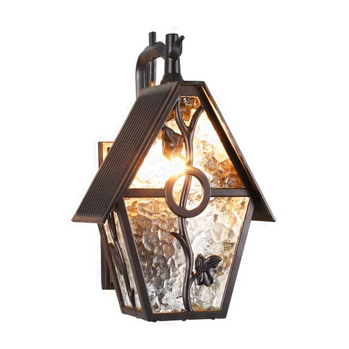 SCNYCUL Rustic Outdoor Wall Lanterns Exterior Wall Mounted Sconce Light Designer Style Outdoor Wall Light Fixtures for Home Patio Garden Garage Farmhouse Porch Lighting with Water Glass, Oil Rubbed Brown