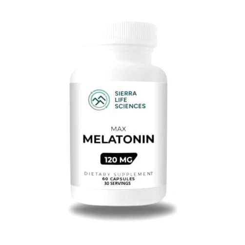 SIERRA LIFE SCIENCES 120 mg High Dosage Melatonin Max in Easy-to-Swallow Capsules - 30 Servings
