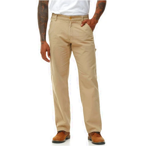 Soojun Men's Elastic Waist Loose Fit Canvas Work Pant