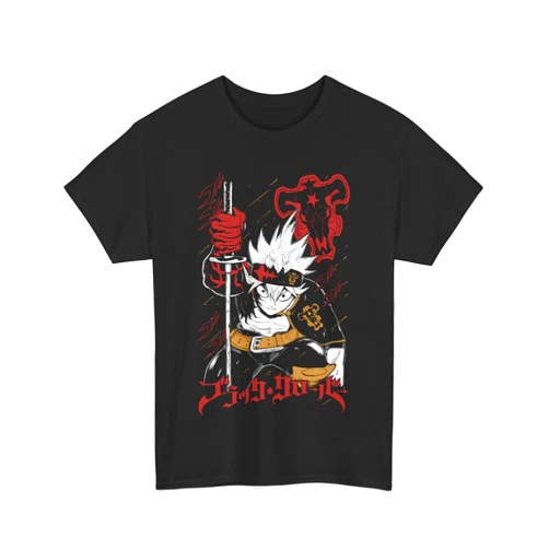 GENERIC ASTA T-Shirt, Black Anime Clover Anime T-Shirt