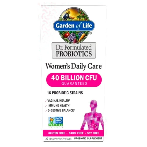 Garden of Life Dr. Formulated Women’s Daily Care Probiotics Vitamins for Digestive Gut Health and Immune Support, 30 Count