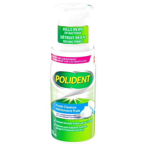 POLIDENT FRESH CLEANSE FOAMING DENTURE CLEANSER 125ML