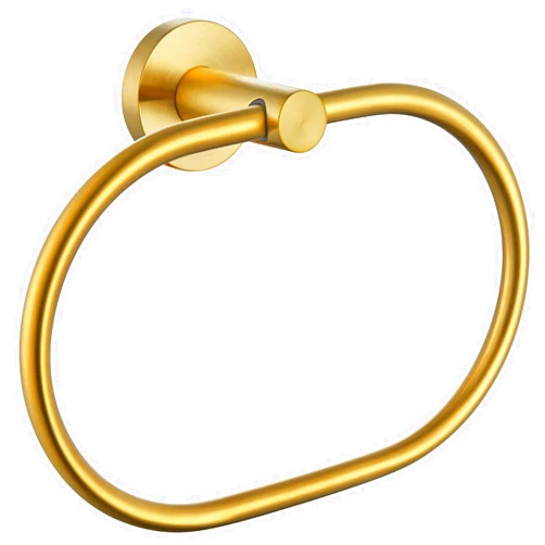 Angle Simple Towel Ring Brushed Gold, Angle Simple SUS 304 Stainless Steel Modern Towel Holder, Bathroom Hand Towel Rack Wall Mounted