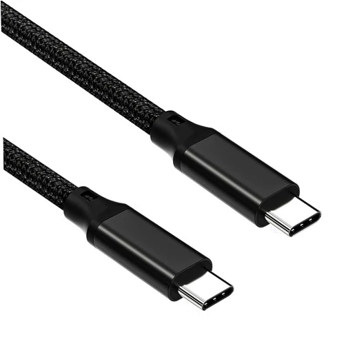 Elfesoul USB C to USB C Cable, 3.2 Gen 2 USB-C Cable 10ft - 4K UHD 20Gbps USB C Cable 100W PD Fast Charging Cable for MacBook Pro, for iPad Pro, Nylon Braided, Black.