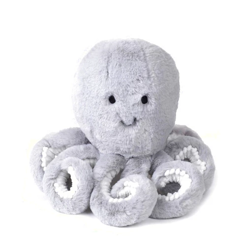 Lambs & Ivy Ocean Blue Plush Gray Octopus Stuffed Animal Toy - Inky