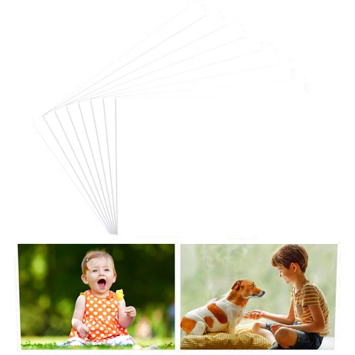 Hotop 8 Pieces Sublimation Metal Photo Blank Aluminum Photo Sign Blank Photo Metal Wall Poster Frame Blank for Sublimation Heat Press, White (4 x 6 Inch)