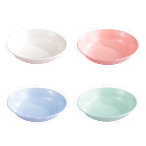 Esowemsn 8pcs Plastic Mini Round Sauce Dishes Dipping Bowls Soy Sauce Dishes Appetizer Serving Tray for Home Kitchen Restaurant(pink,blue,green,white)