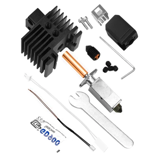 QNHEAY Upgraded High Temperature Hotend Kit Fit for BB X1 Carbon X1-C P1P 3D Printer, Block Titanium Heatbreak with Plated Copper Heater, Extra Hardened Steel 0.4MM Nozzle with Ceramic Heater and Thermistor