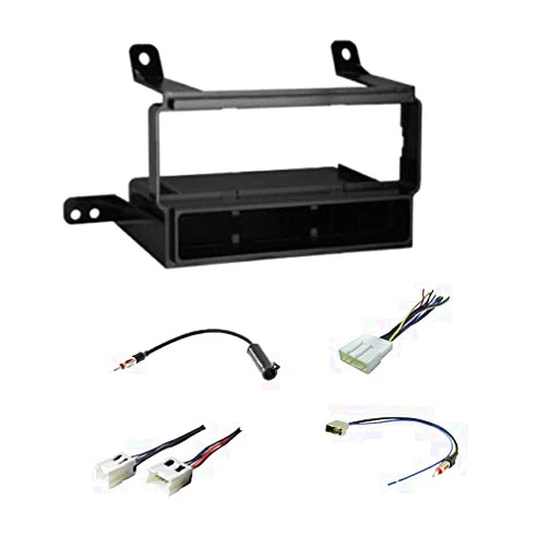 ASC Premium Car Stereo Install Dash Kit, Wire Harness, and Antenna Adapter to Install an Aftermarket Single Din Radio for Select Nissan Frontier, Pathfinder, Xterra X Vehicles - See Compatible Years Below