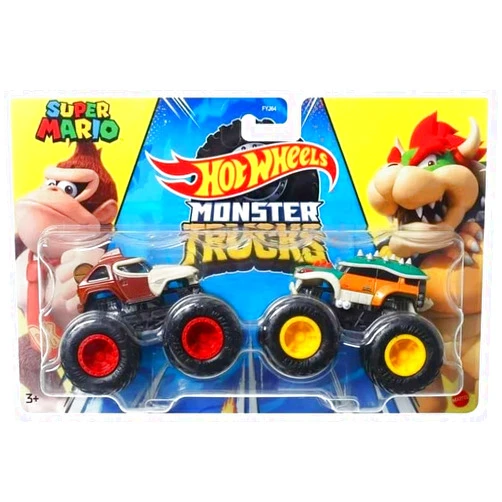 Hot Wheels Monster Trucks Donkey Kong Vs Bowser, Super Mario Demolition Doubles