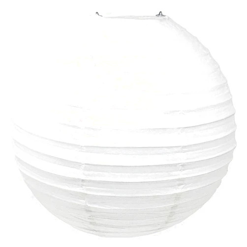 Just Artifacts 24-Inch Round Chinese Japanese Paper Lantern (1pcs, White)