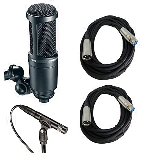 Audio-Technica AT2041SP Studio Microphone Bundle with (2) XLR Cables