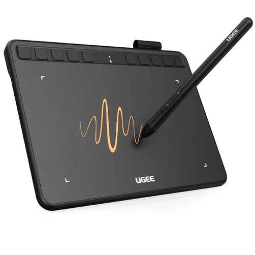 UGEE S640 Graphics Drawing Tablet, Digital Draw Art Pad with Pen Battery-Free Stylus Tilt Function 8192 Levels Pressure Sensitivity 10 Express Keys for Mac, Windows PC and Android