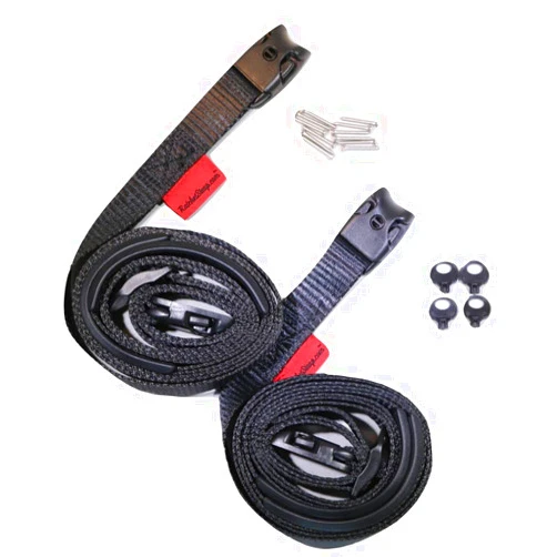 RatchetStrap.Com 2 pc Wind Strap Kit Hot Tub Secure ACW Loc Spa Hurricane Tie Down 8 Ft - Black