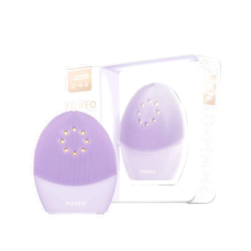 FOREO Luna 3 Plus Silicone, Facial Cleansing Brush, Face Sculpting Tool, Anti Aging Face Massager, Instant Face Lift, Enhances Absorption of Facial Skin Care Products, Normal Skin