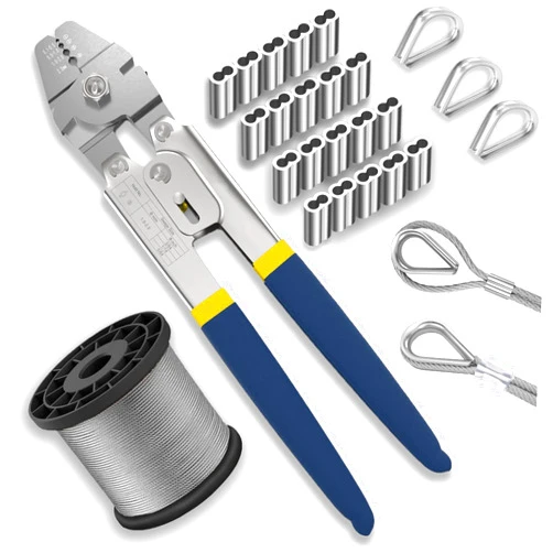 YingYa BIS Wire Rope Crimping Tool,100FT Wire Rope,1/16