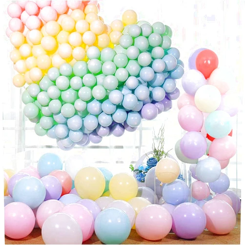 Zesliwy Pastel Colorful Latex Party Balloons，120 Pack 12 Inches Macaron Assorted Rainbow Balloons for Birthday Baby Shower Party Decoration…