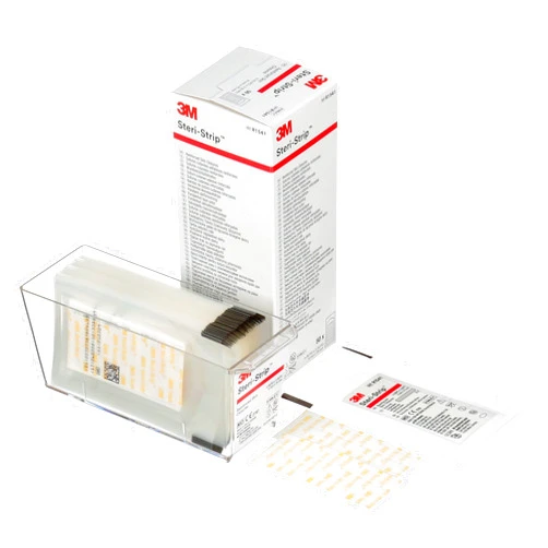 St John Ambulance 3M™ Steri-Strip™ Reinforced Adhesive Skin Closures, R1541, 1/4 in x 3 in (6 mm x 75 mm), 50 Bag/Carton, 4 Carton/Case