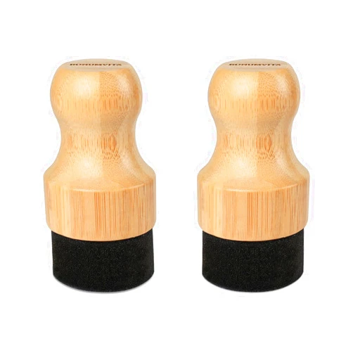 BONUMVITA Cutting Board Oil Wax Applicator - 2PCS Bamboo Wood Applicator for Food Grade Mineral Oil Boards, Wooden Butcher Blocks,Spatulas,Spoons,Utensils