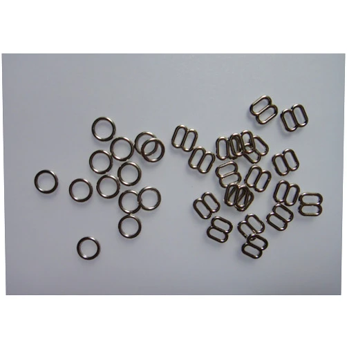 Lyracces Lots 100pcs Metal Rectangular Figure 8 Shape with 0 Shape Lingerie Adjustment Sliders Adjustors and Rings for Bra Strap Apparel Holder Findings (Silver Tone, 6mm 1/4In)
