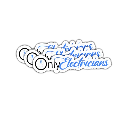 BOZENTIM 3Pcs Only Electricians Sticker Blue Collar OnlyElectricians Electrician Stickers Gift for Electrical Workers Power Lineman Electricity Wire Car Decal for Laptop Water Bottle Toolbox Phone Case 3