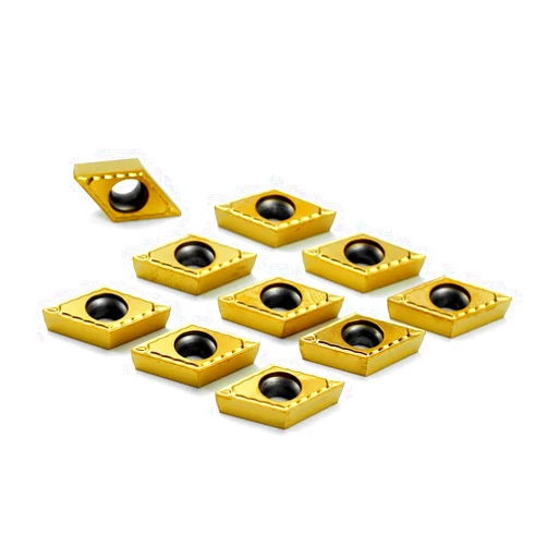 OSCARBIDE Carbide Inserts DCMT11T304(DCMT32.51) Carbide Turning Inserts,DCMT Inserts CNC Lathe Replacement Cutters for Indexable Lathe Turning Tool Holder,10 pieces/Pack