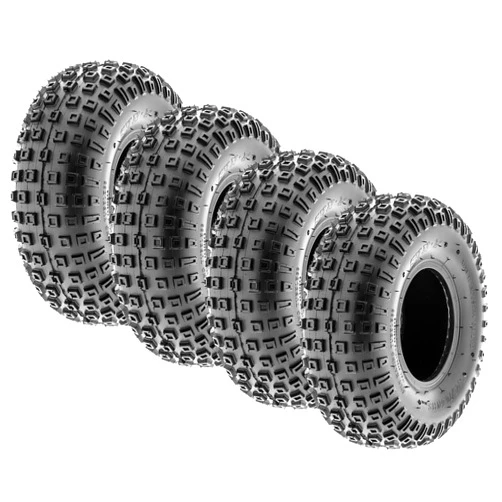 SUNF Set of 4 SunF A011 XC Sport ATV & Go Karts Knobby Tires 145/70-6 (14x6-6), 6 PR, Tubeless