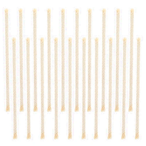Mozeat Lens 20 Pcs Oil Lamp Wicks Replacement 8 mm/0.31'' Cotton Braided Lamp Wicks Round Candle Wick DIY Handmade Candle Making Supplies for Oil Lamp Torches Alcohol Candle Burner Kerosene Lamp Lantern