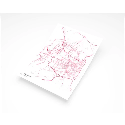 MG Global Modern Poster of Gwangju South Korea 7 | 11x17 12x18 16x24 24x36 Maximal Unframed Artwork Print | Maximalism Hometown City Wall Art for Gift | Maximalist Home Office Decor