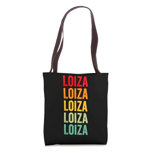 Loiza County, Puerto Rico City Loiza County, Puerto Rico, Rainbow Text Design Tote Bag
