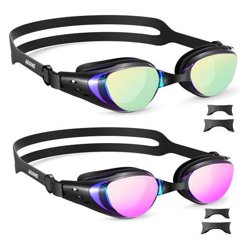 Aegend Swim Goggles 2 Pack Swimming Goggles for Men Women Adult Youth No Leaking