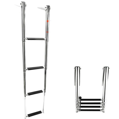 Amarine Made 4 Step Stainless Steel Telescoping Boat Ladder Swim Step