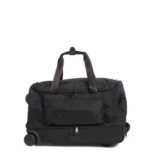 Vera Bradley Women's Recycled Lighten Up ReActive Foldable Rolling Duffle Luggage One Size Black 2