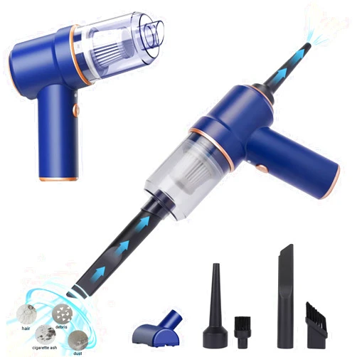 Aorika Car Vacuum Cleaner Cordless, Handheld Vacuum&Air Duster, 9000PA Suction 120W High Power Wet/Dry Use Vacuum Cleaner with Multi-nozzles and Floor Brush for Vehicle/Home/Office, Pet Hair