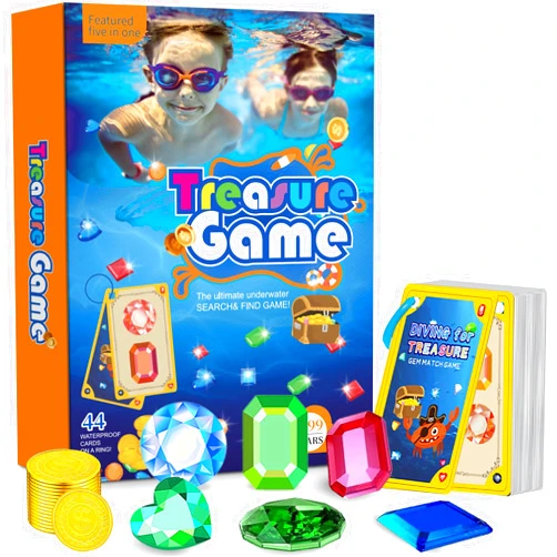 OTERFCA 5-in-1 Diving Gem Toys - Diving Pool Toys and Treasure Match Game, Perfect for Swiming Pool Games for Kids，Water Toy Gifts for Summer Swim Dive Search (Gem Diving Game)