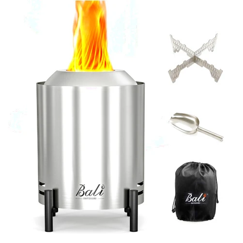 BALI OUTDOORS Tabletop Fire Pit Small Table Top Firepit Outdoor Smokeless Firepit Patio