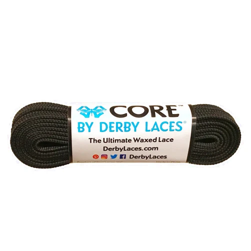 Derby Laces CORE Narrow 6mm Waxed Lace for Figure Skates, Roller Skates, Boots, and Regular Shoes