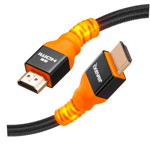 IXEVER 8K HDMI Cable [16FT], HDMI 2.1 Cord 48Gbps Compatible with Apple TV, Roku,Samsung QLED, Monitor, Projector