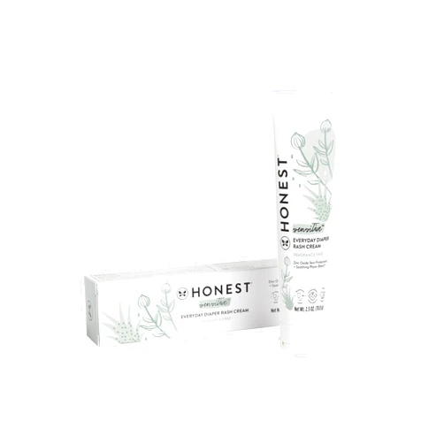 The Honest Company Hypoallergenic Diaper Rash Cream | Moisturizing + Calming Zinc Oxide Ointment | NEA Recognized, Cruelty Free | 2.5 oz