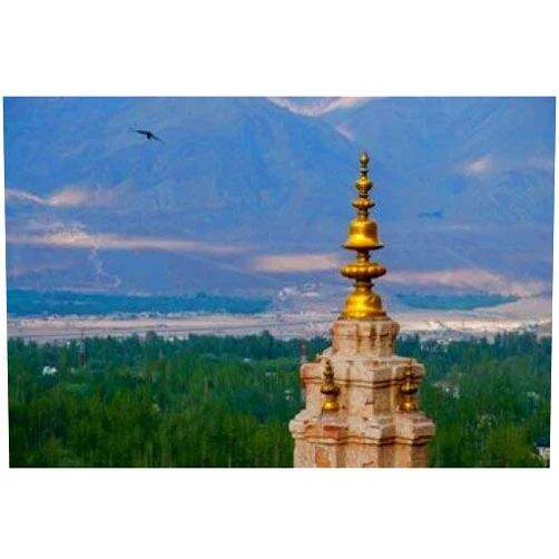 Posterazzi India Ladakh Leh Gonpa Soma Jokhang spire Poster Print by Ellen Clark (12 x 17)