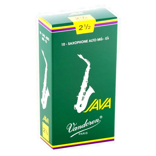 Vandoren SR2625 Alto Sax JAVA Reeds Strength 2.5; Box of 10