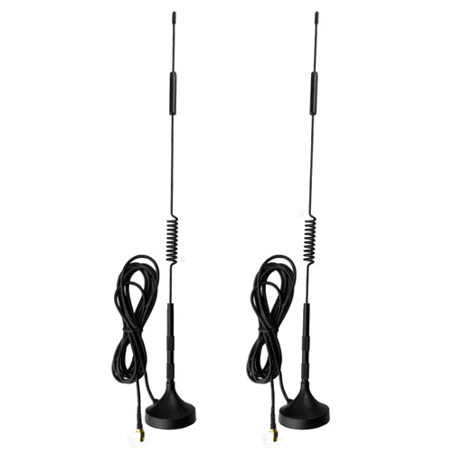 Eessley (2Pack) 4G LTE Antenna 12Dbi 700MHz/2700MHz Cellular Antenna Magnet Mount with SMA Male Connector GPRS GSM 2.4G WCDMA 3G External Antenna