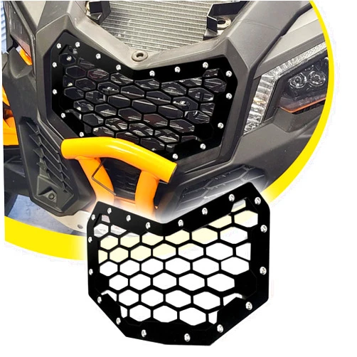 RoyalParts Metal Steel Grille Compatible with 2017-2021 Maverick X3, Premium Front Grill W/O Led Lightbar Accessories