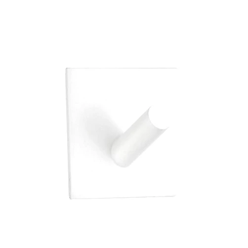 SMEDBO Beslagsboden Square Design Single Wall Mounted Hook Finish: White Matte Stainless Steel