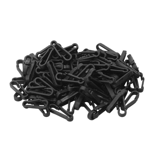 dPois 100Pcs Mini Hanging Buckle Plastic Backpack Clasps Carabiner Clip Hooks for Toys Chain Key Rings Paracord Strap