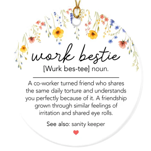 NewEleven Coworker Gifts for Women, Men - Funny Coworker Gift, Appreciation Gifts for Coworkers, Boss, Women, Men, Friend - Thank You Present from Work Bestie, Employee, Friends - Christmas Bauble